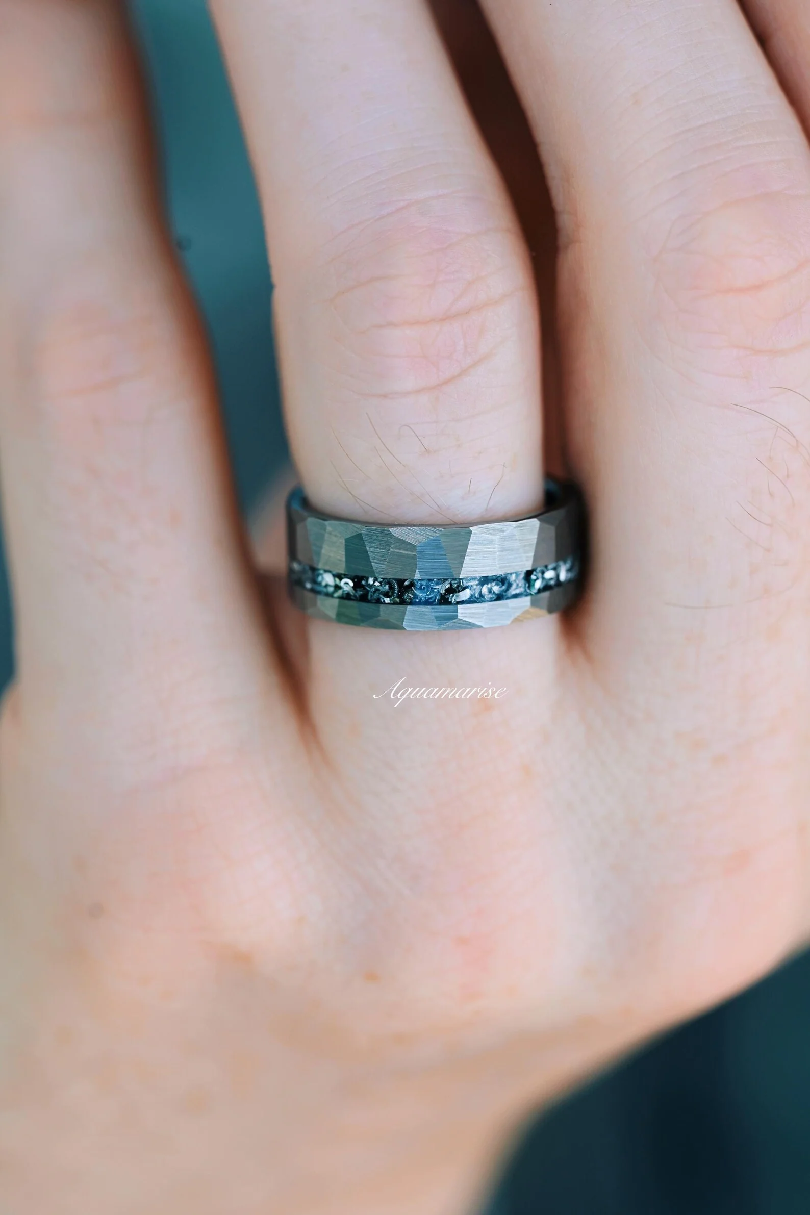 Skye Kite®  Galaxy Salt & Pepper (Herkimer Diamond) and Meteorite Couples Ring Set - Image 11
