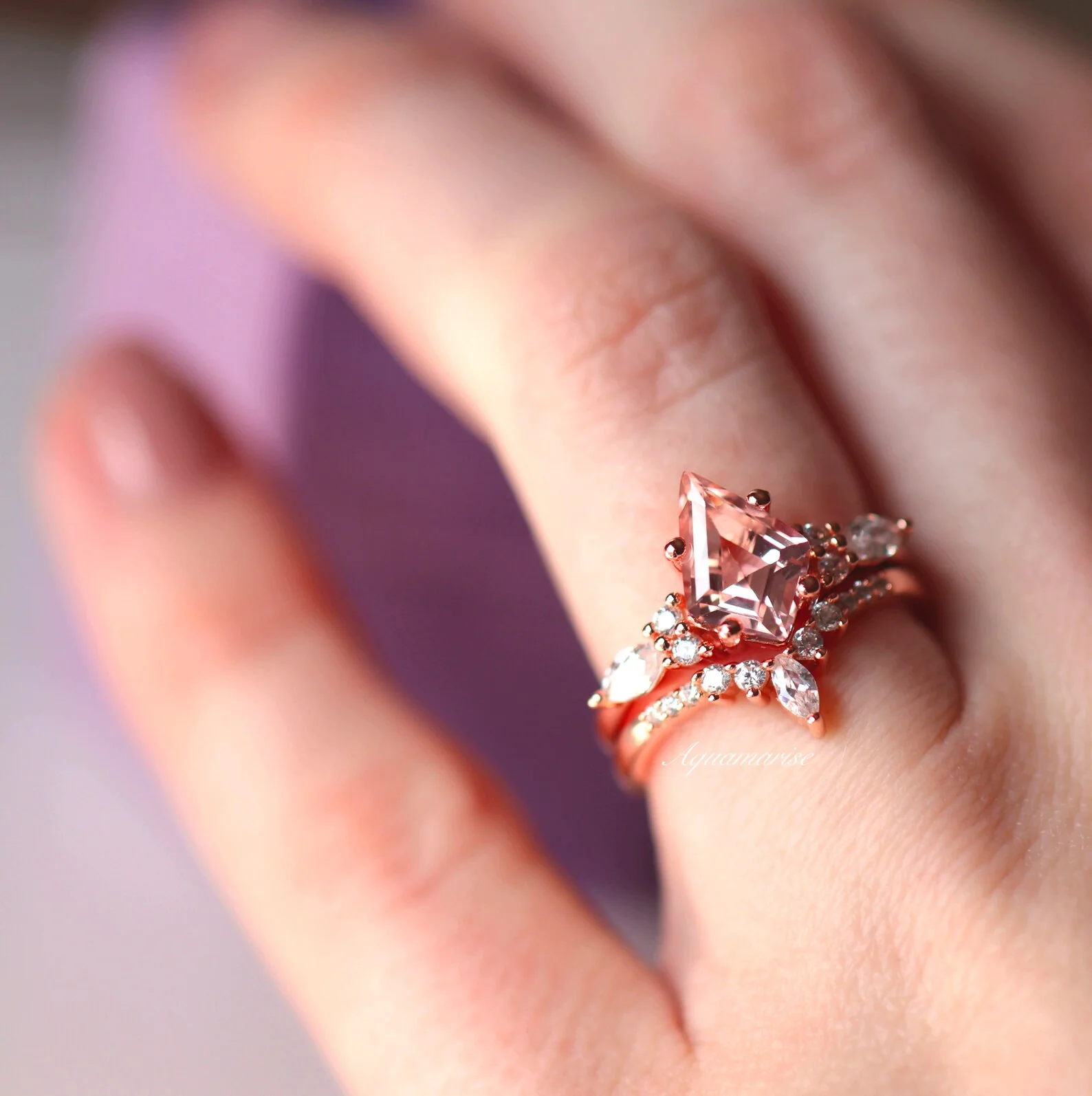 Skye Kite® Morganite Couples Ring Set - Image 8